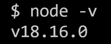 Check your current Node version