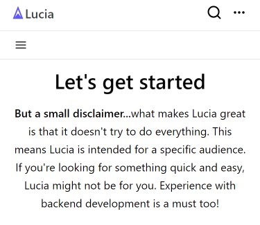You need to have backend experience to work with Lucia.